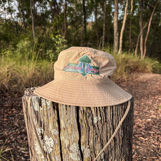 Australasian Eucalypt Society Broad Brim Nylon Khaki