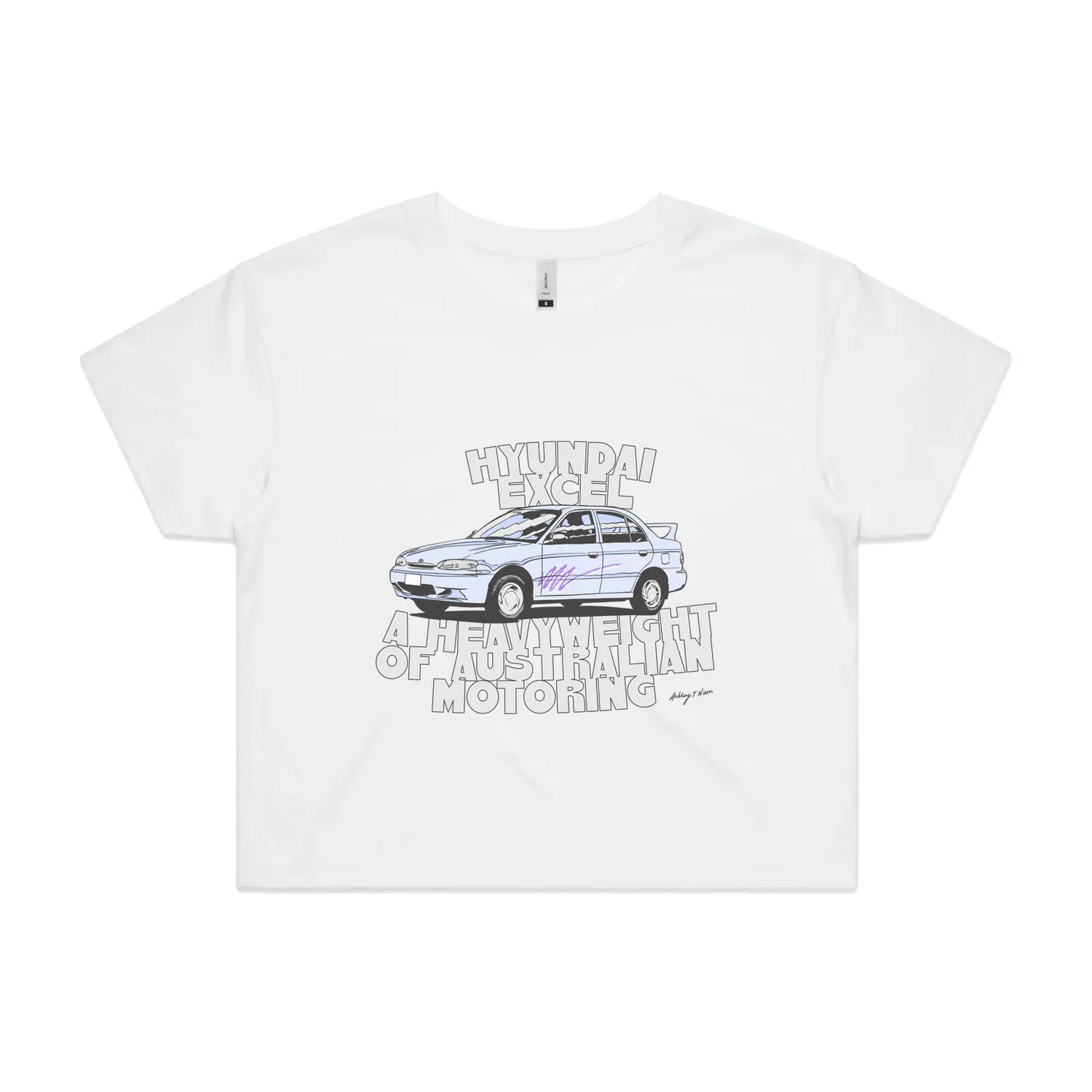 White front flat lay