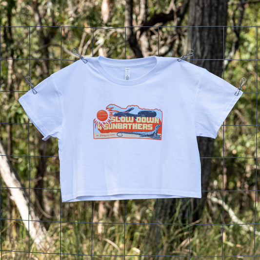 Slow Down 4 Sunbathers Crop Tee
