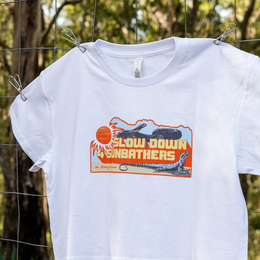 Slow Down 4 Sunbathers Unisex Tee