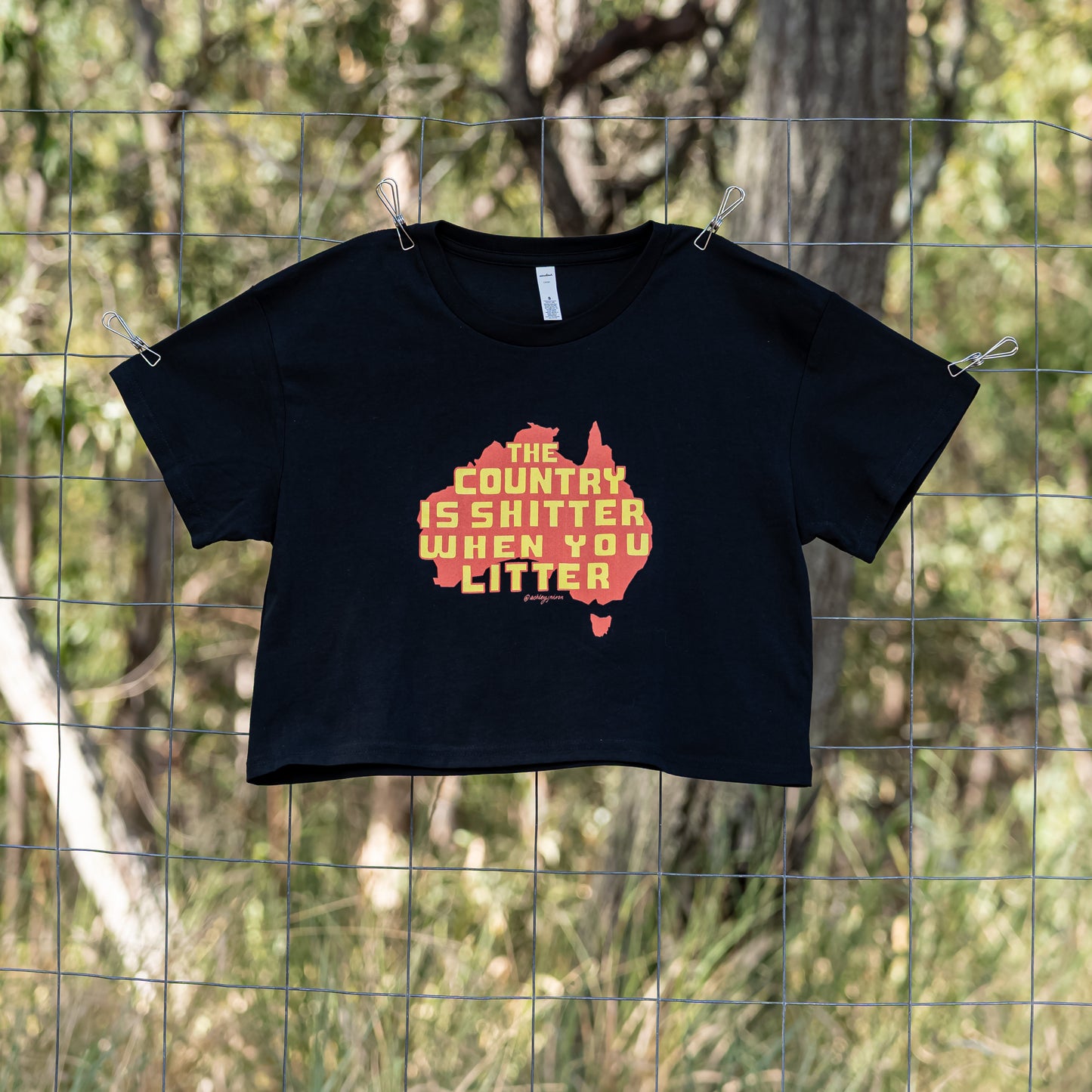 Shitter When You Litter Crop Tee
