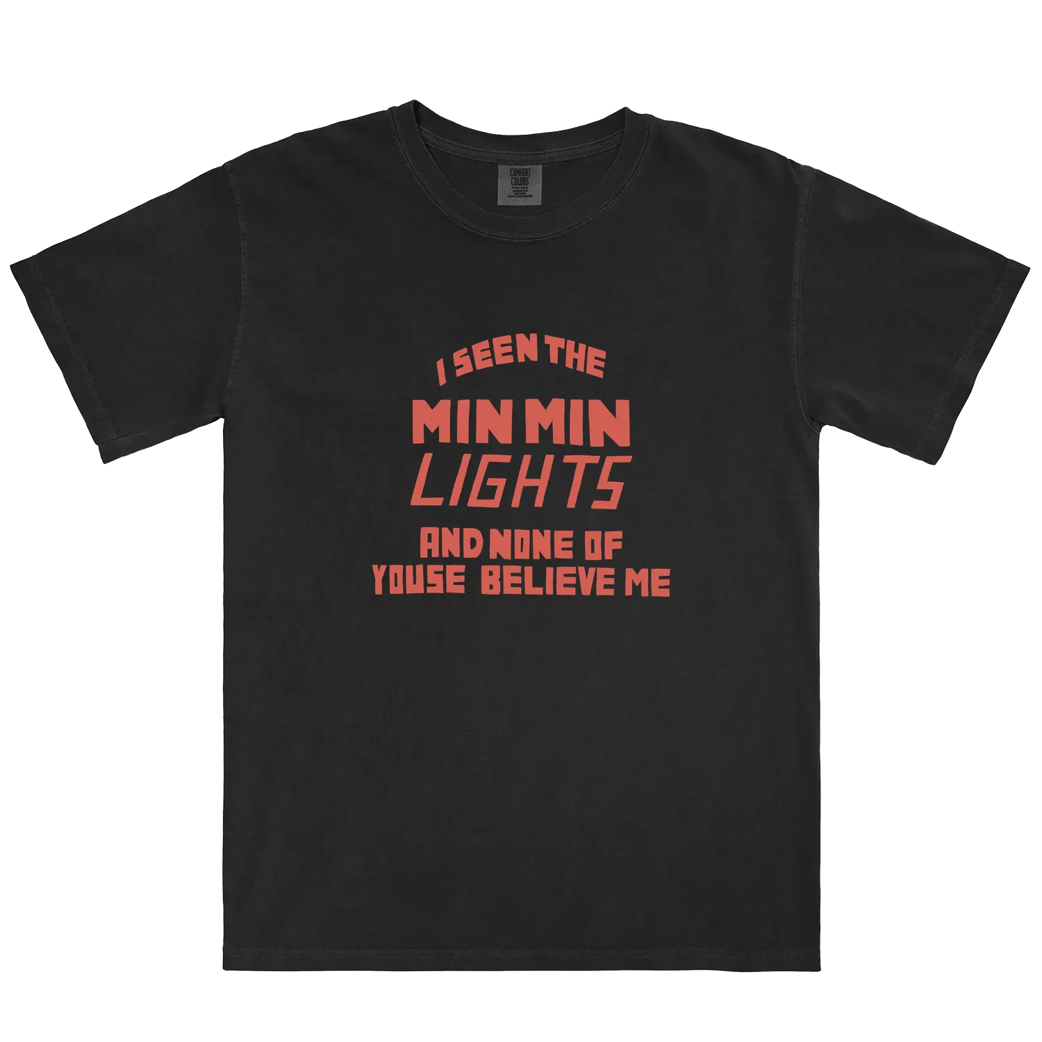 Black front flat lay