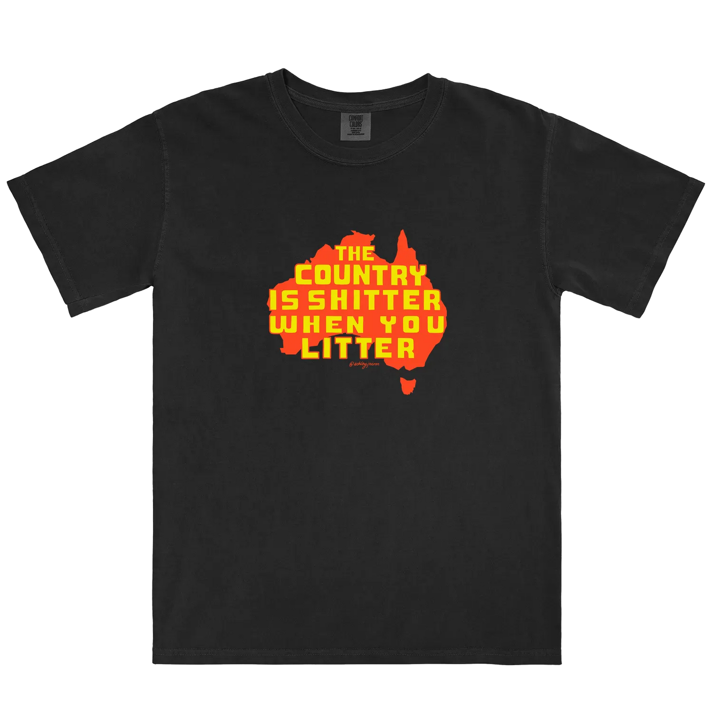 Black front flat lay