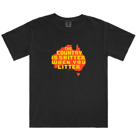 Black front flat lay