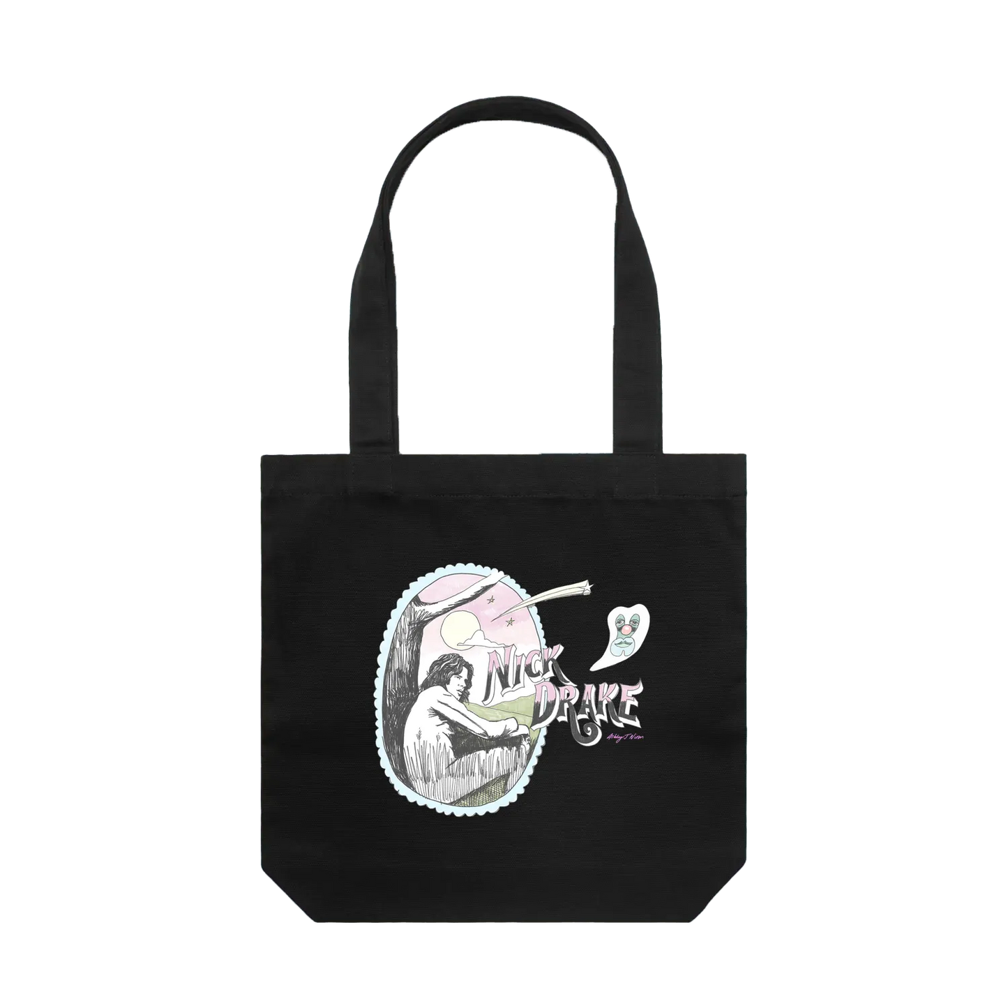 Black front flat lay