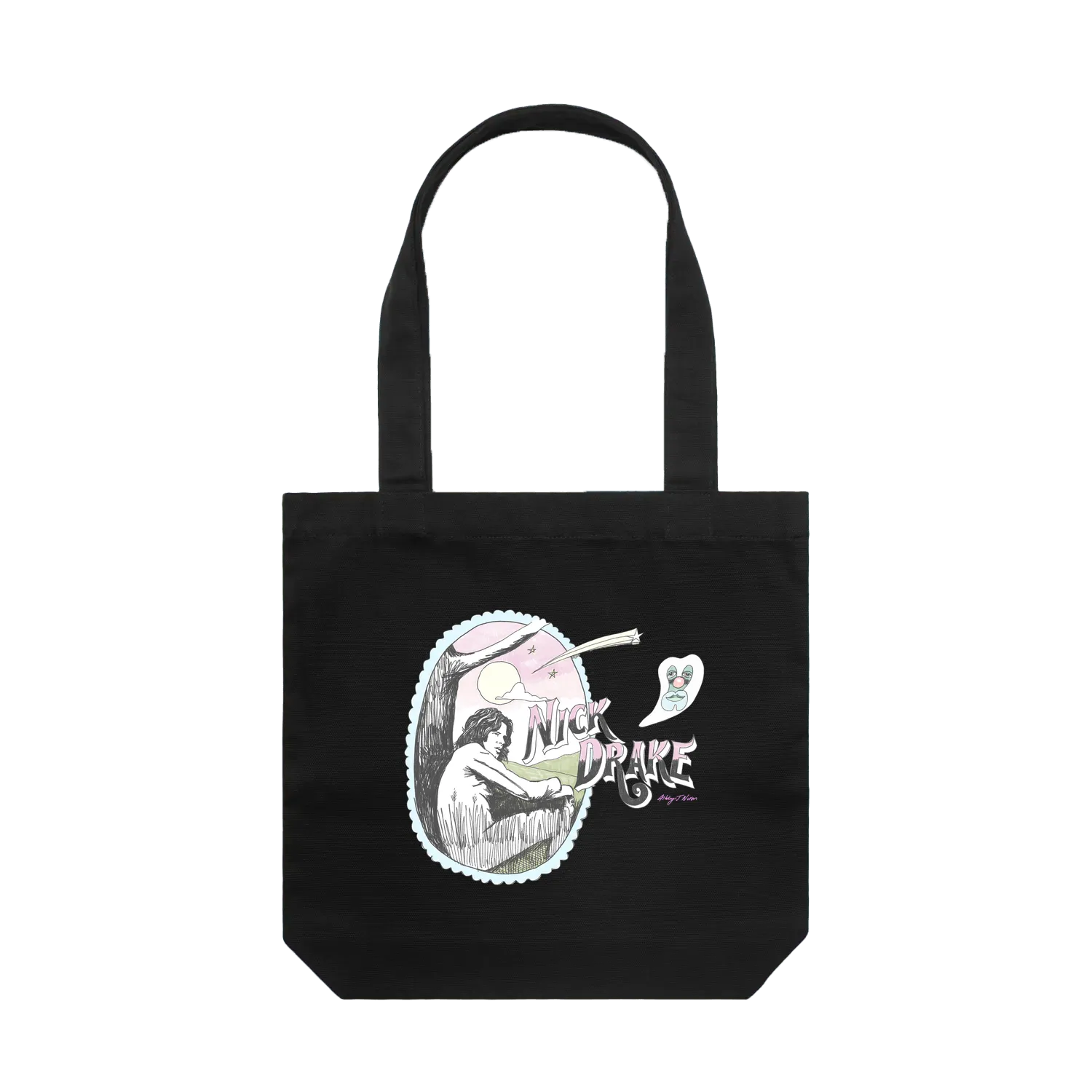 Black front flat lay