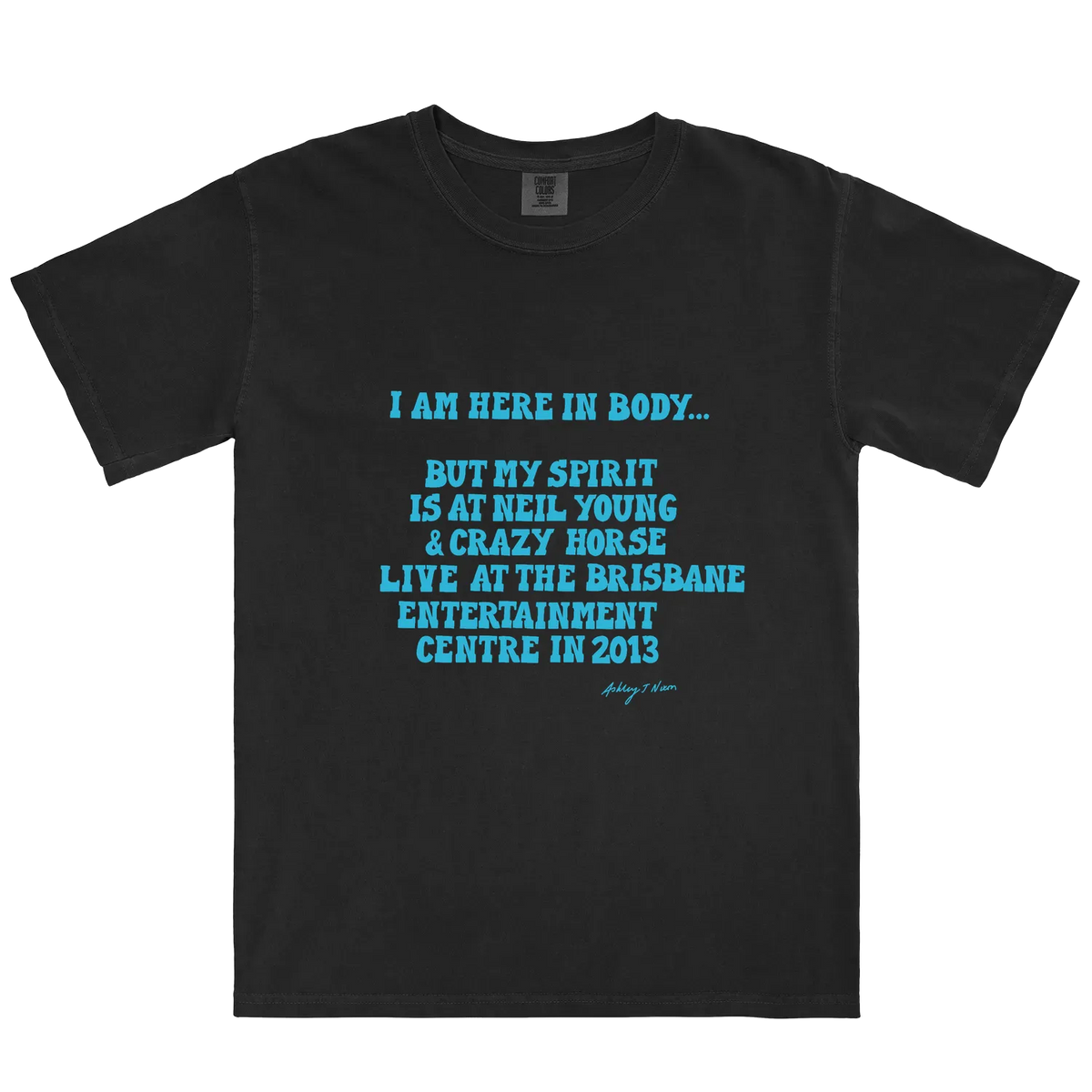 Black front flat lay