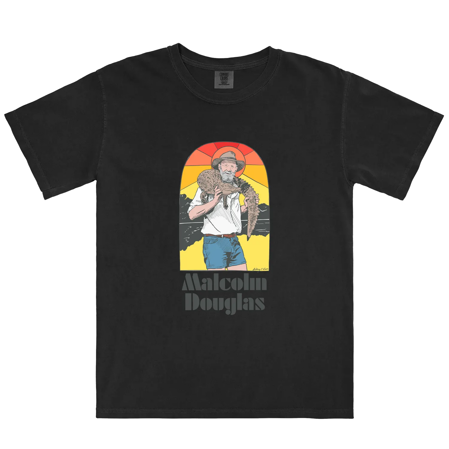 Black front flat lay