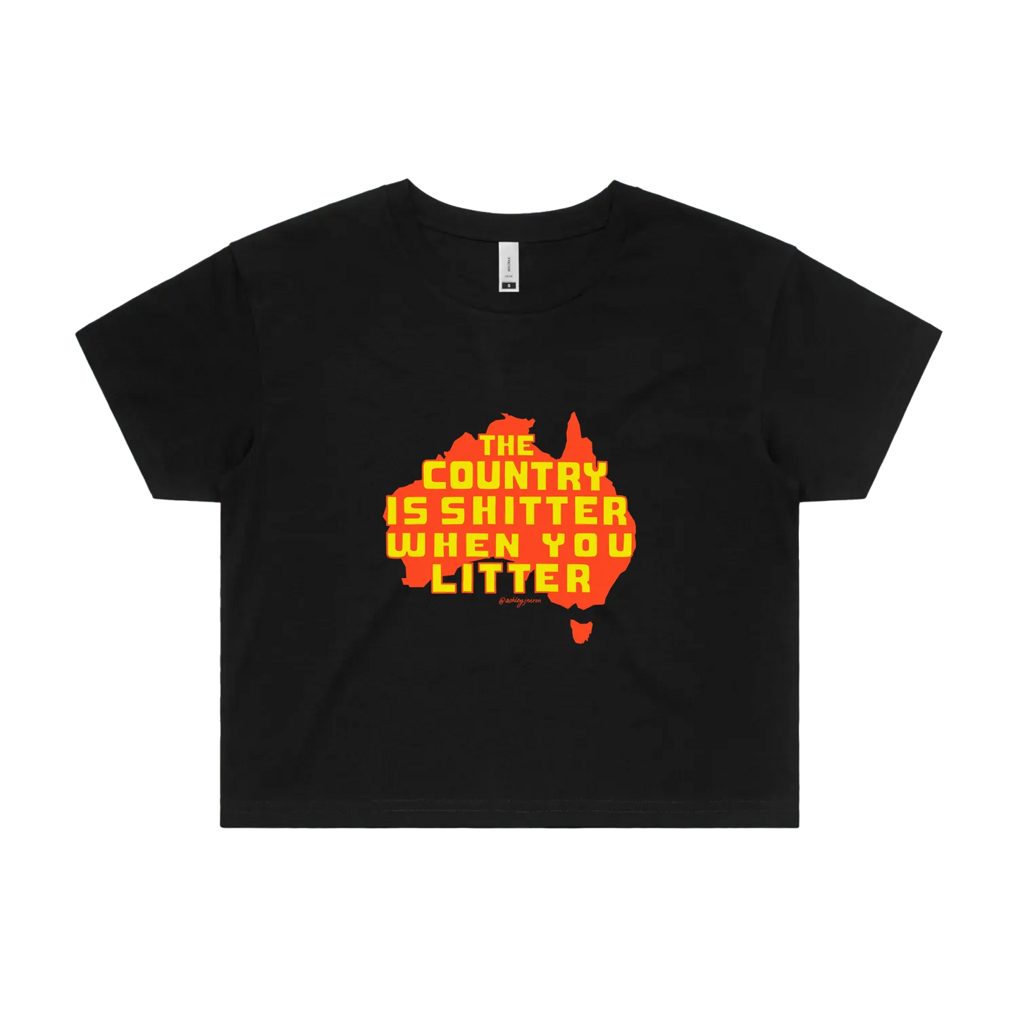 Black front flat lay