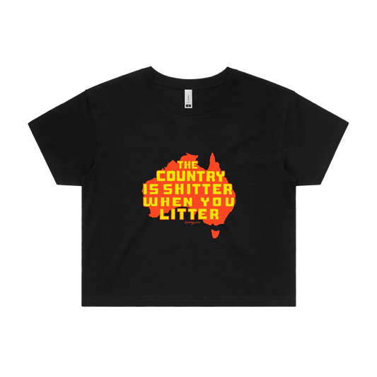 Black front flat lay