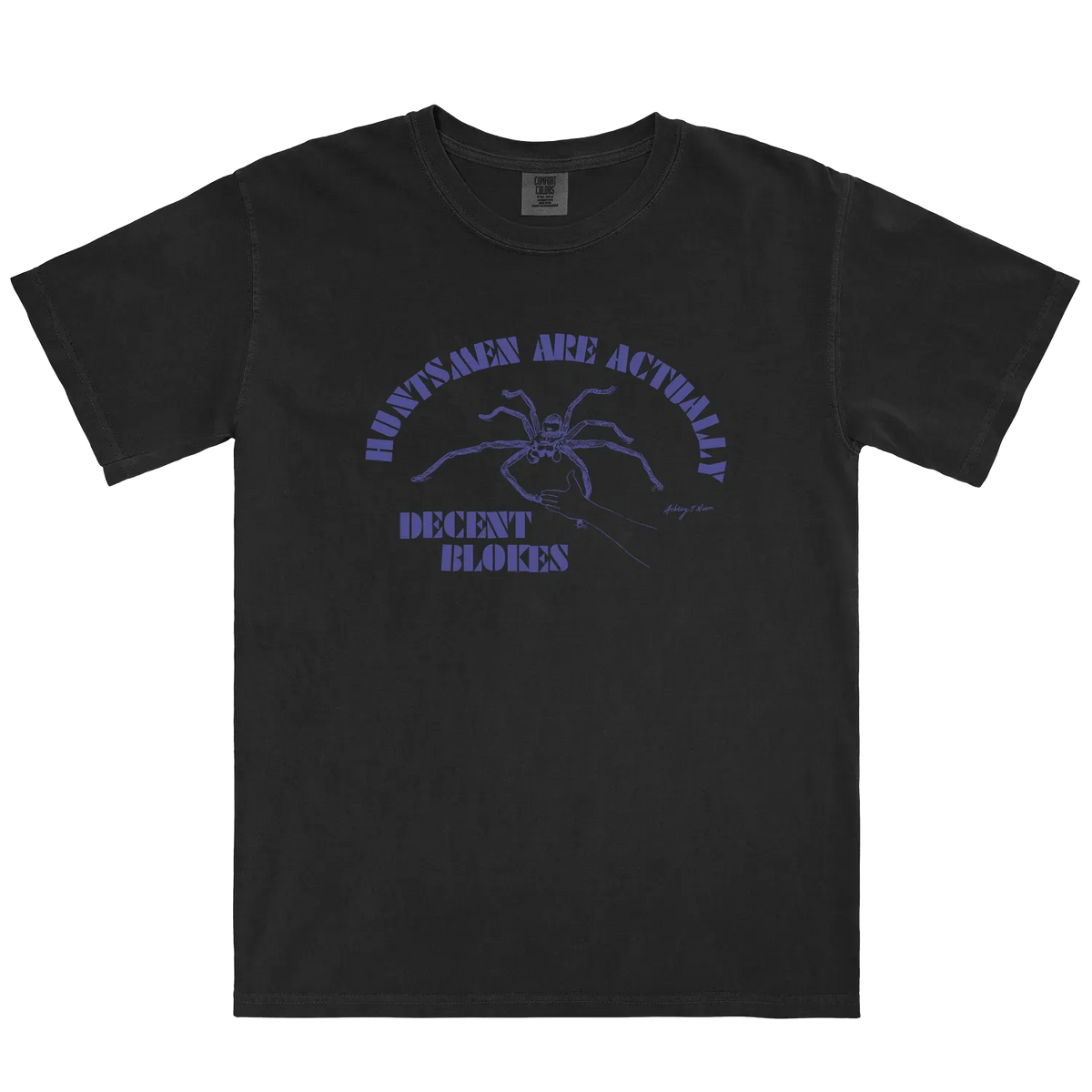 Black front flat lay