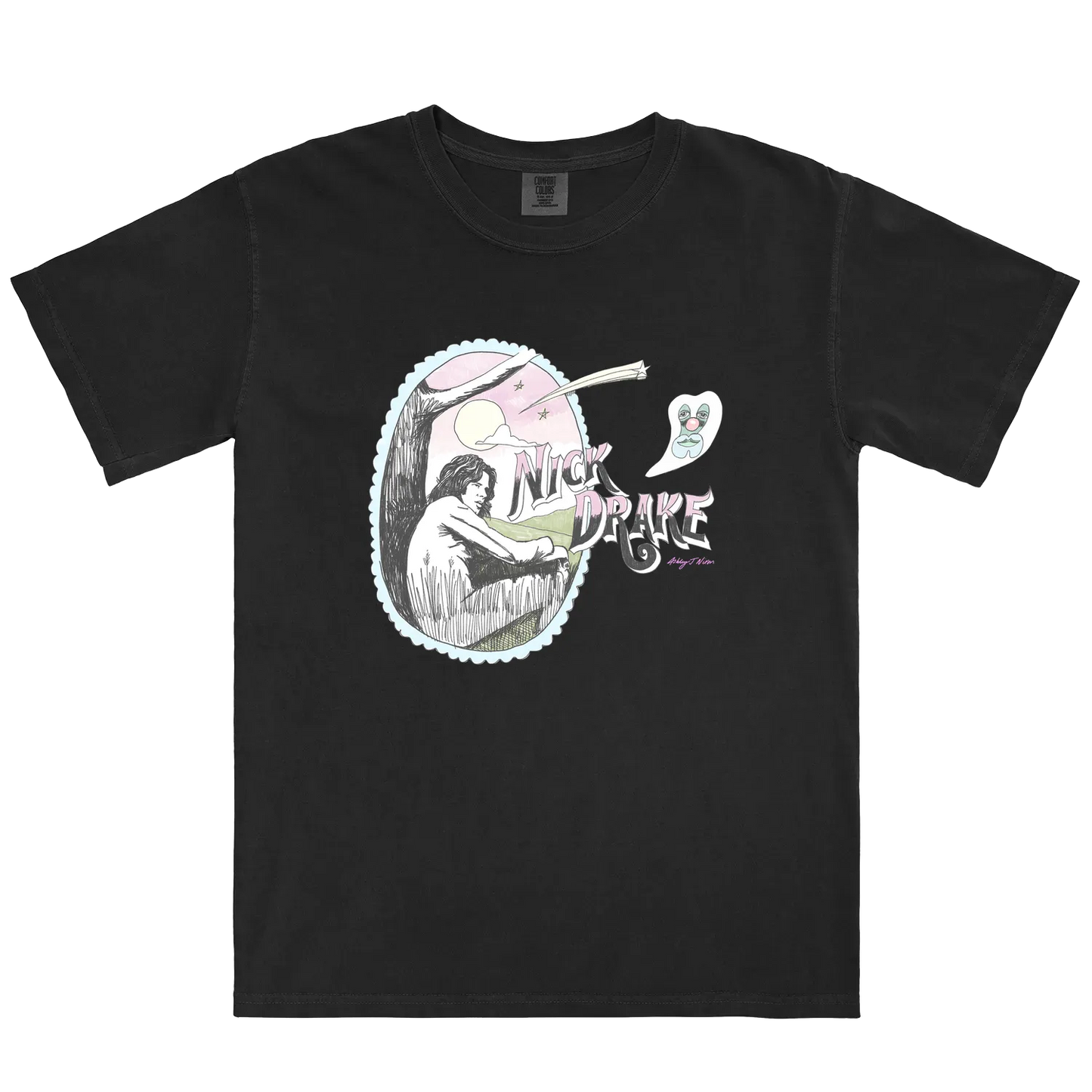 Black front flat lay