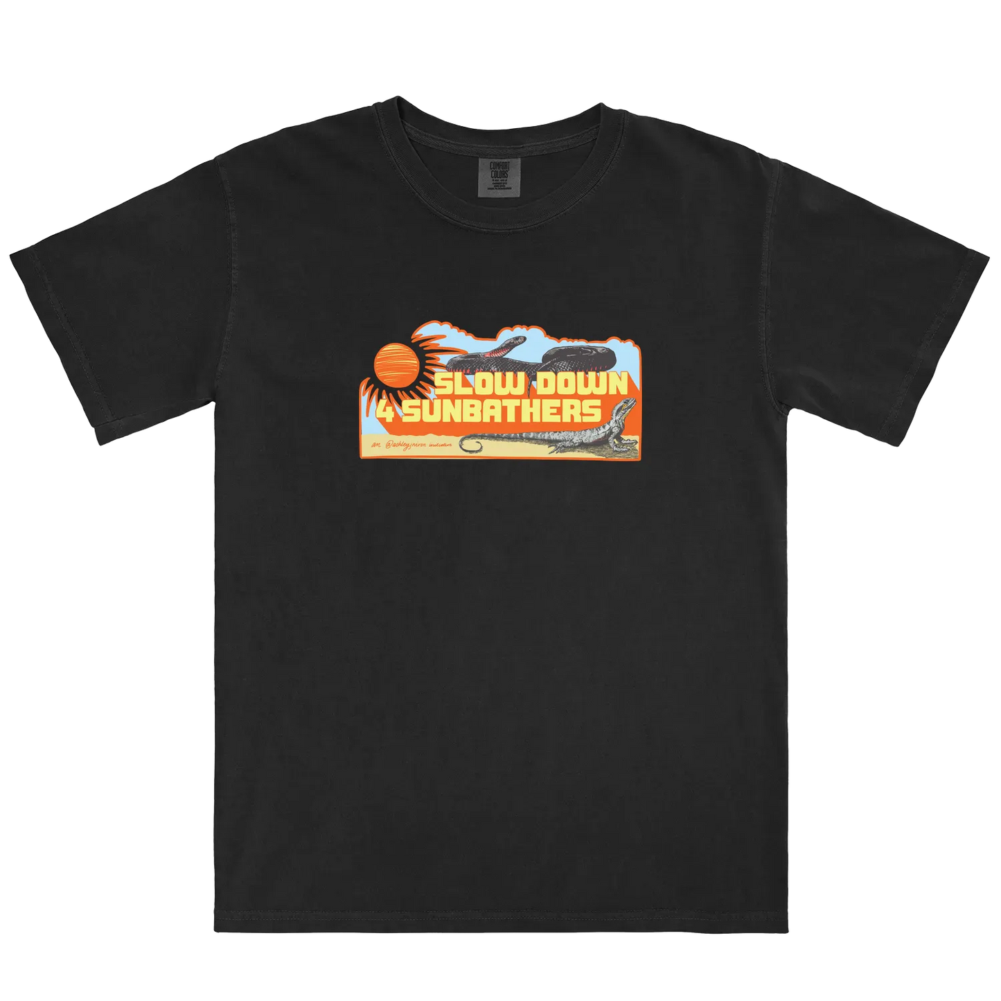 Black front flat lay