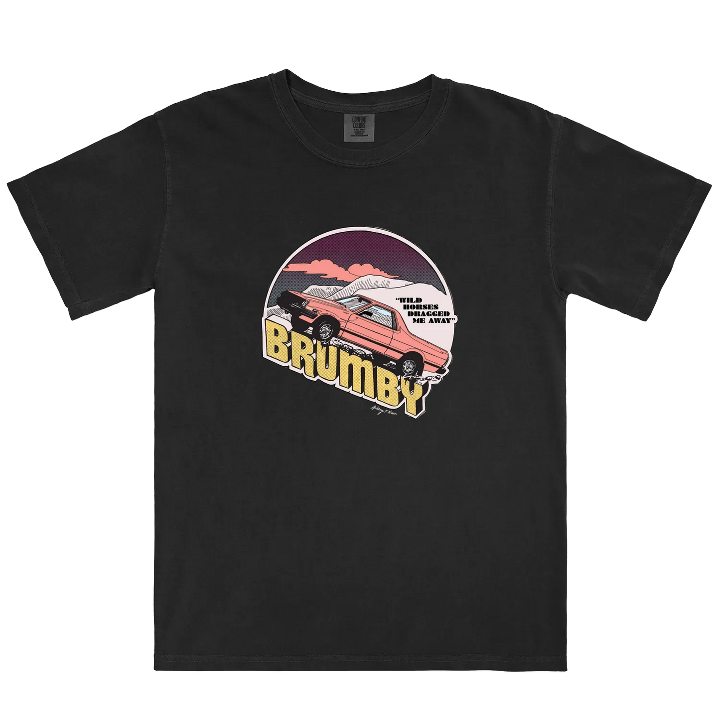 Black front flat lay