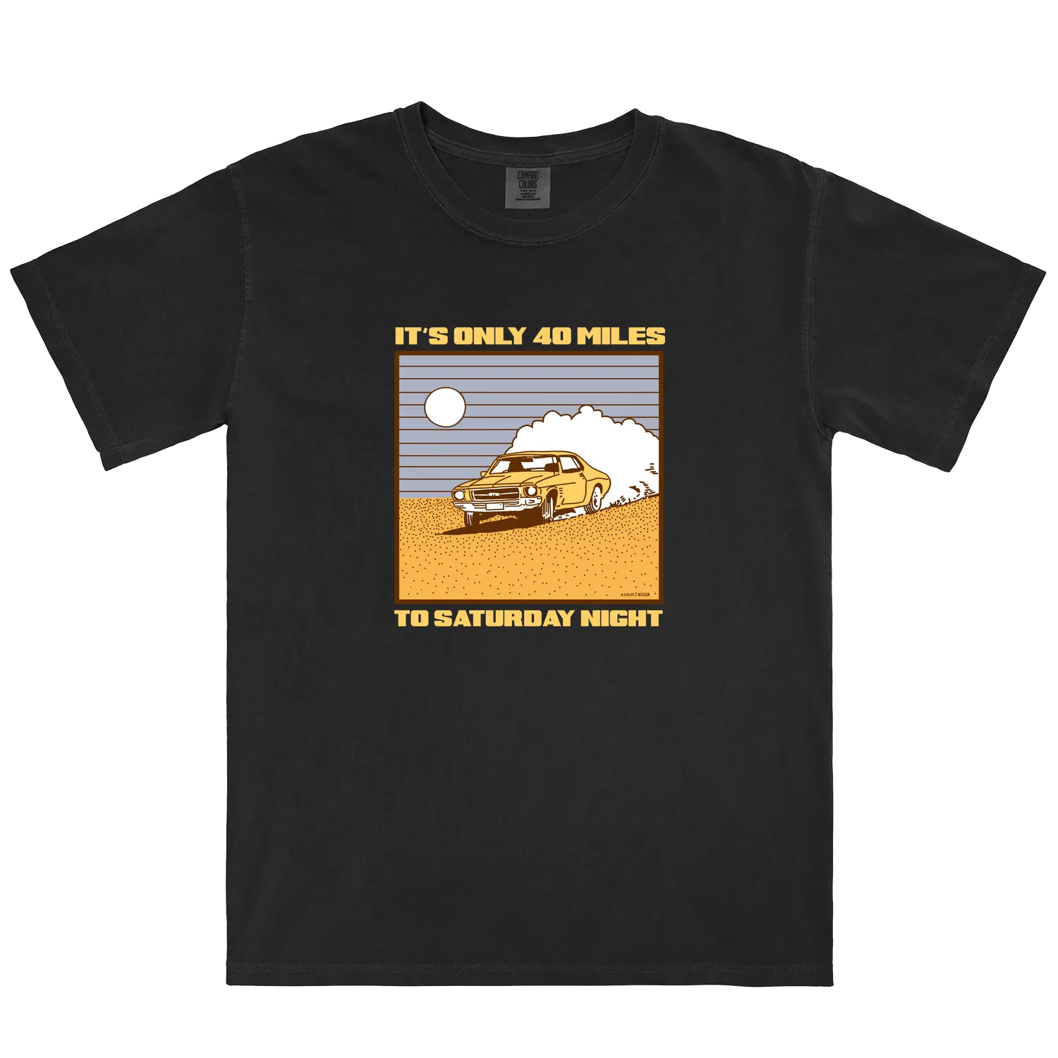 Black front flat lay