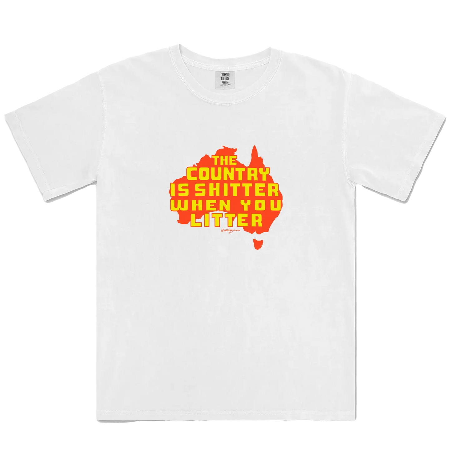 White front flat lay