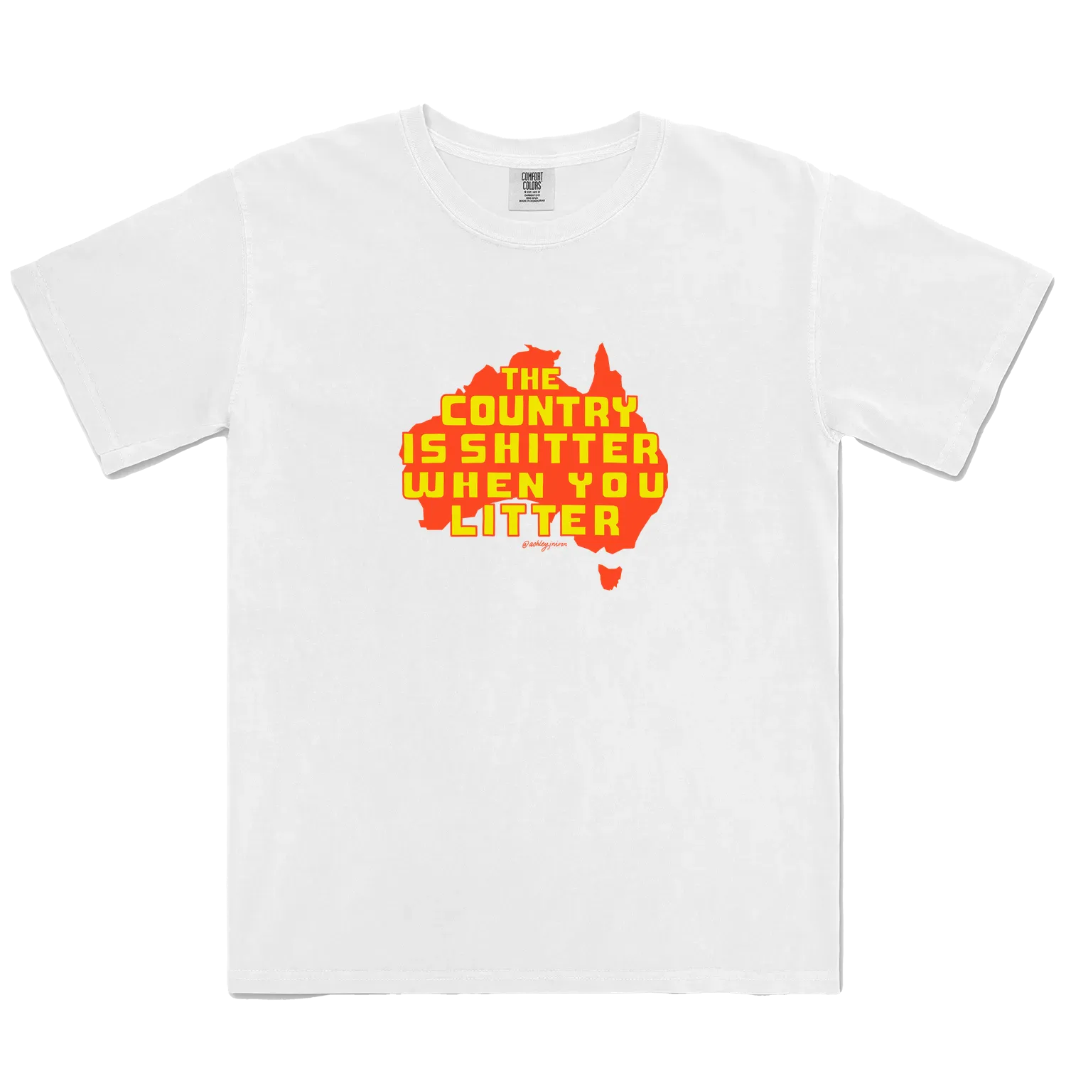 White front flat lay