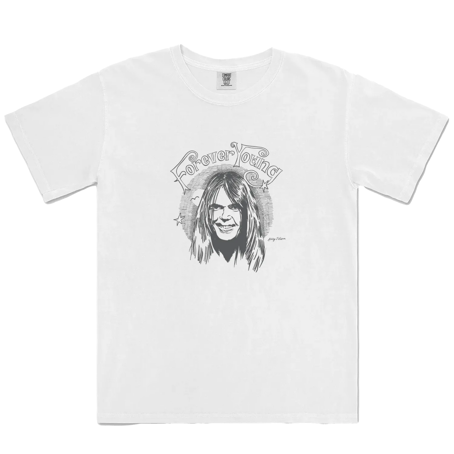 White front flat lay