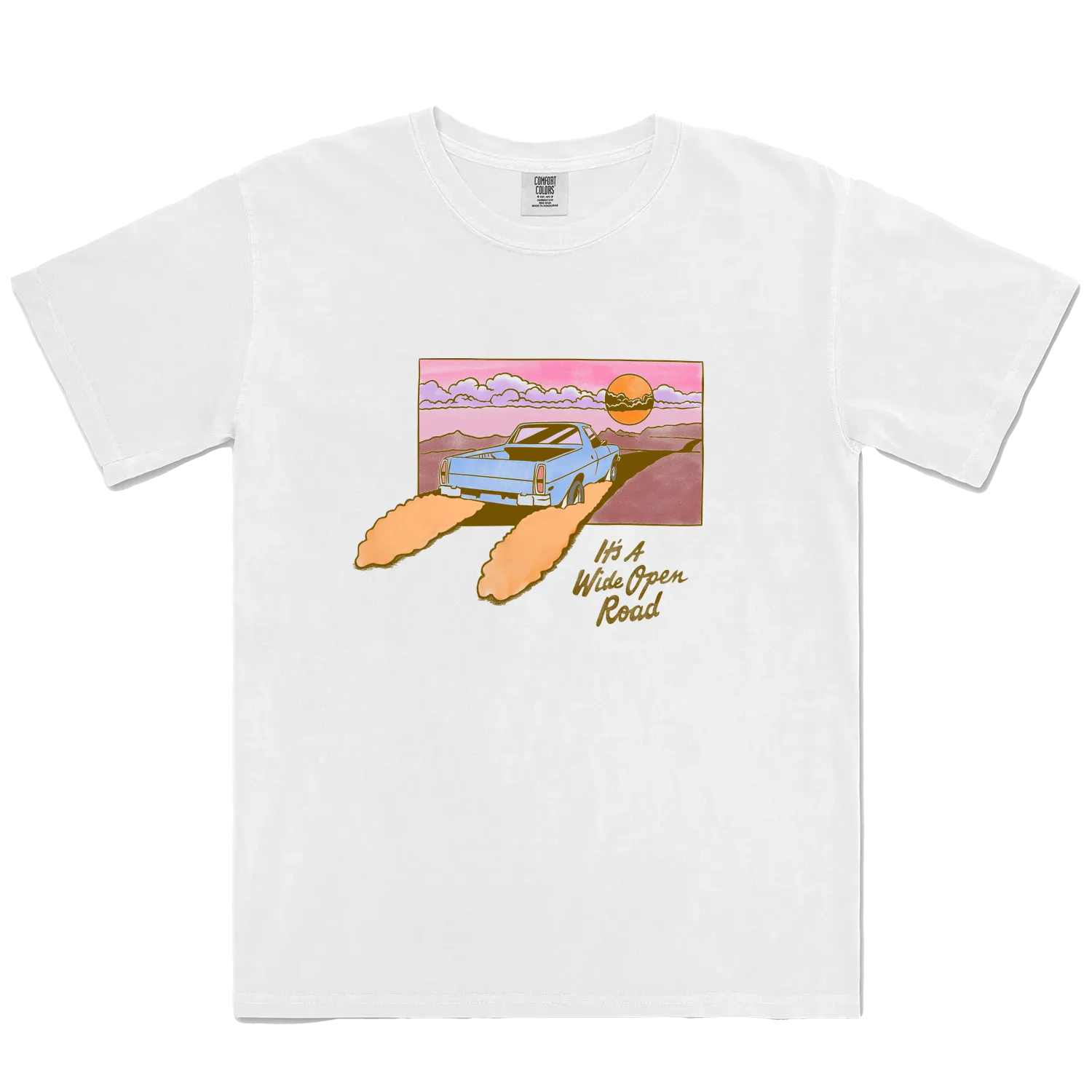 White front flat lay