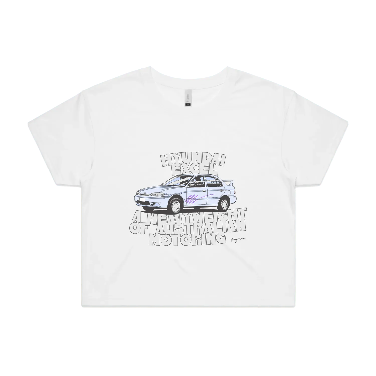 White front flat lay