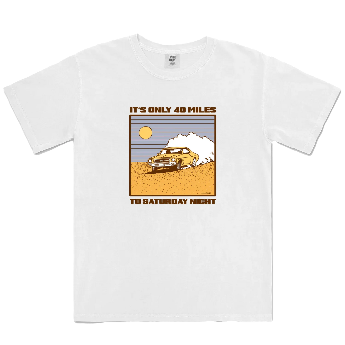 White front flat lay